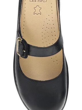 Dansko Black Leather Mary Jane with Buckle